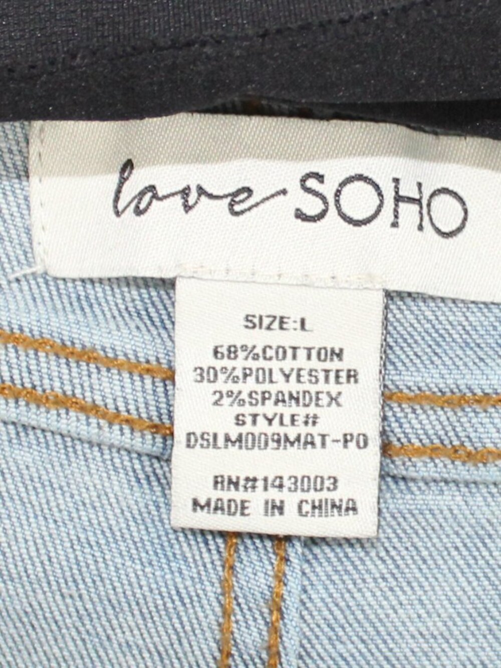 LOVE SOHO MATERNITY JEANS FULL PANEL SZ LG BOOTCUT FLARE - Picture 6 of 6